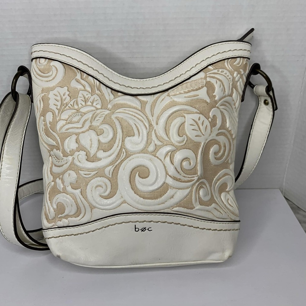 b.o.c. Born Concept Embossed Floral Vegan Leather Crossbody Bag